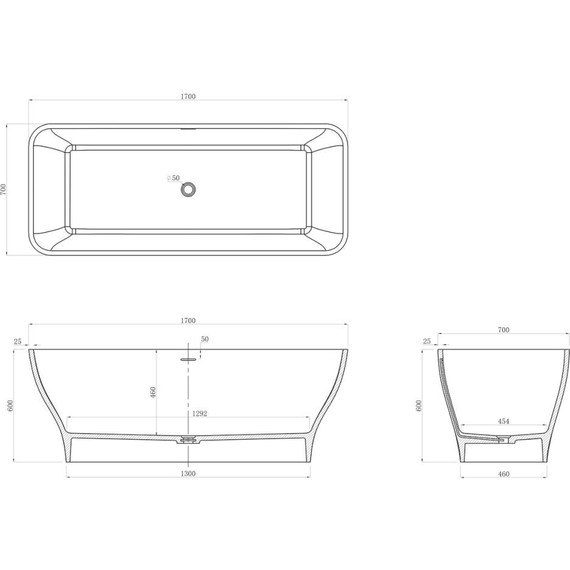 Ванна отдельностоящая Azario Savant 170x70 см SAV17070S фото 5