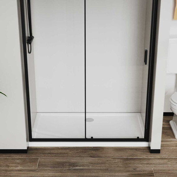 Душевая дверь Vincea City 110 см VDS-5CT110CLB, черный/прозрачное - 4 Душевая дверь Vincea City 110 см VDS-5CT110CLB, черный/прозрачное фото 4