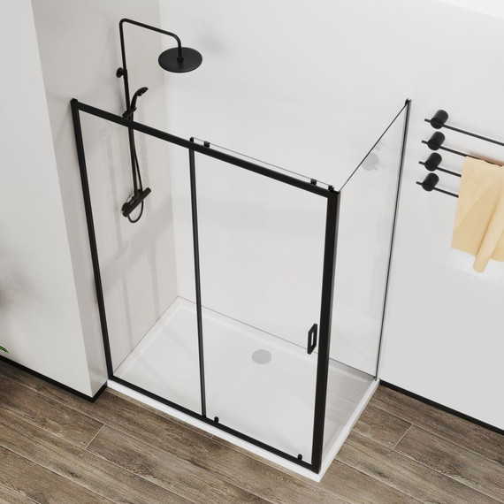 Душевое ограждение Vincea City 120x90 см VSR-5CT9012CLB, черный/прозрачное - 2 Душевое ограждение Vincea City 120x90 см VSR-5CT9012CLB, черный/прозрачное фото 2