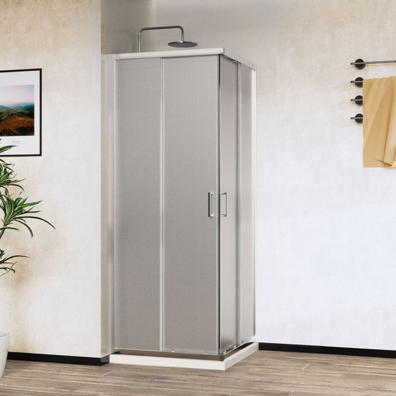 Душевое ограждение Vincea City 90x90 см VSS-5CT900MT, хром/текстурное фото 3