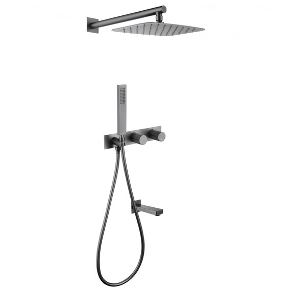 Душевая система для ванны Abber Rund AF8717NG, никель -  Душевая система для ванны Abber Rund AF8717NG, никель фото