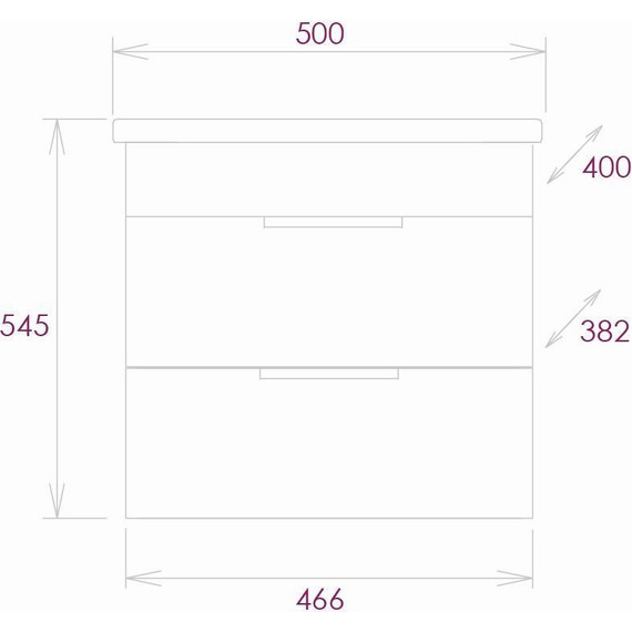 Тумба подвесная с раковиной Onika Легран 50 см 105031, дуб галифакс (раковина Como 50) фото 11