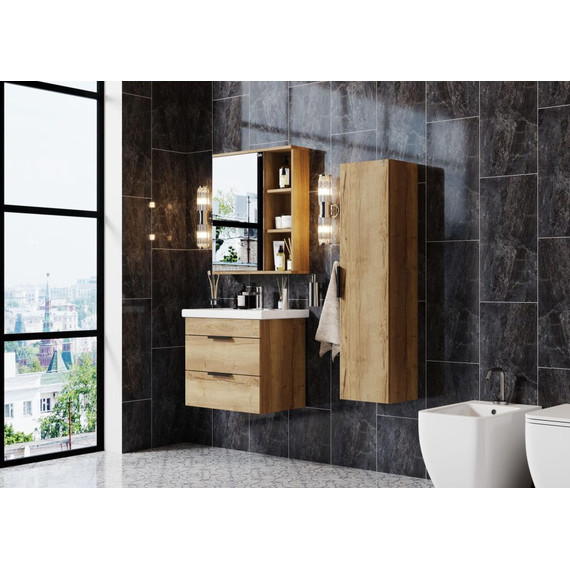 Тумба подвесная с раковиной Onika Легран 50 см 105031, дуб галифакс (раковина Como 50) фото 4