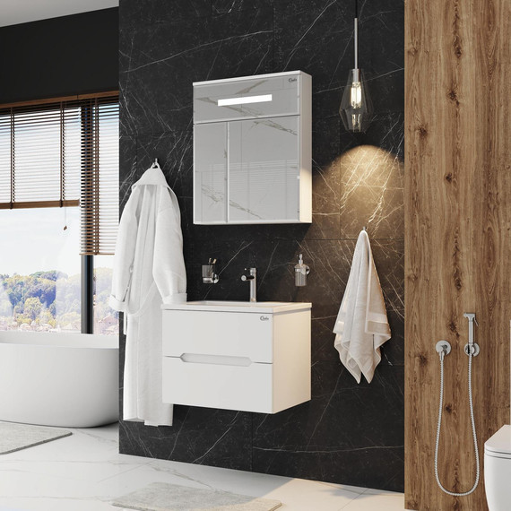 Тумба подвесная с раковиной Onika Айленд 60 см 106114 фото 4