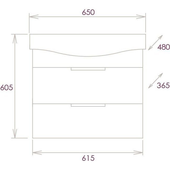 Тумба подвесная с раковиной Onika Девис 65 см 106546, бетон чикаго - 11 Тумба подвесная с раковиной Onika Девис 65 см 106546, бетон чикаго фото 11
