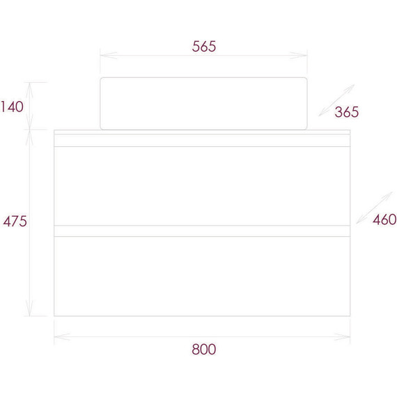 Тумба подвесная с раковиной Onika Алеста 80 см 108054, белая/камень светлый фото 9