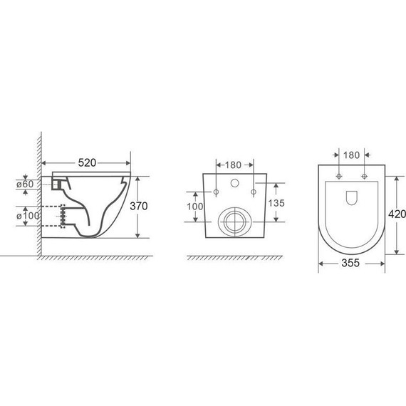 Инсталляция Loranto с подвесным безободковым унитазом Azario Fora 4501+AZ-0067 фото 7