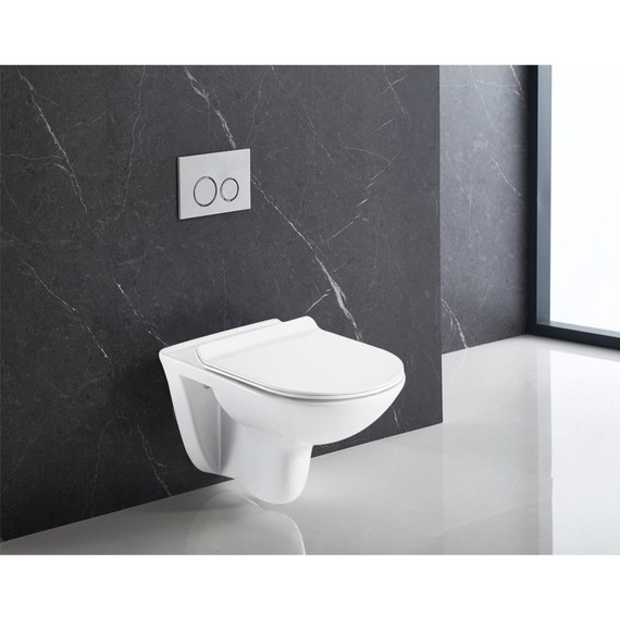 Инсталляция Loranto с подвесным безободковым унитазом Azario Pavia 4501+AZ-2142 фото 5