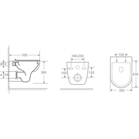 Инсталляция Loranto с подвесным безободковым унитазом Azario Pavia 4501+AZ-2142 фото 13