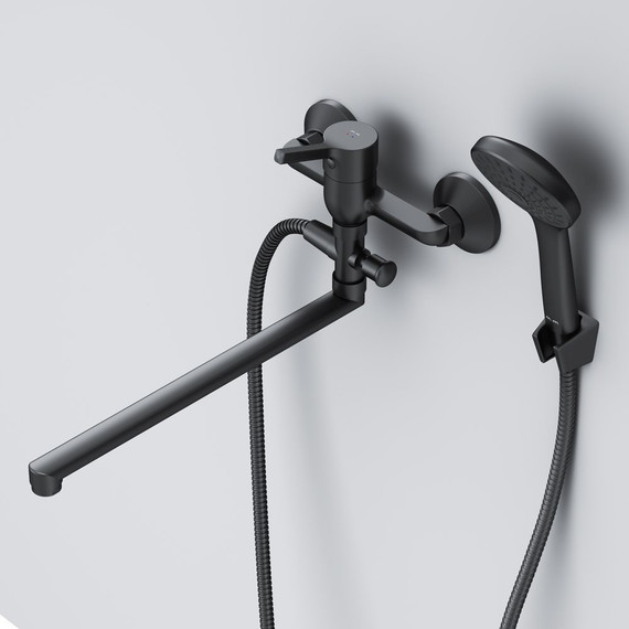 Смеситель для ванны Am.Pm X-Joy S F85B90122, черный, Цвет производителя: чёрный фото 6