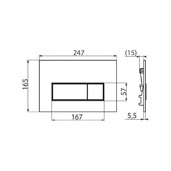 Кнопка смыва Kerama Marazzi M578KM, черный матовый фото 3