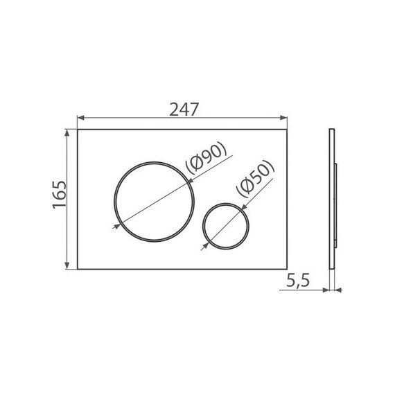 Кнопка смыва Kerama Marazzi M670KM, белый глянец фото 3