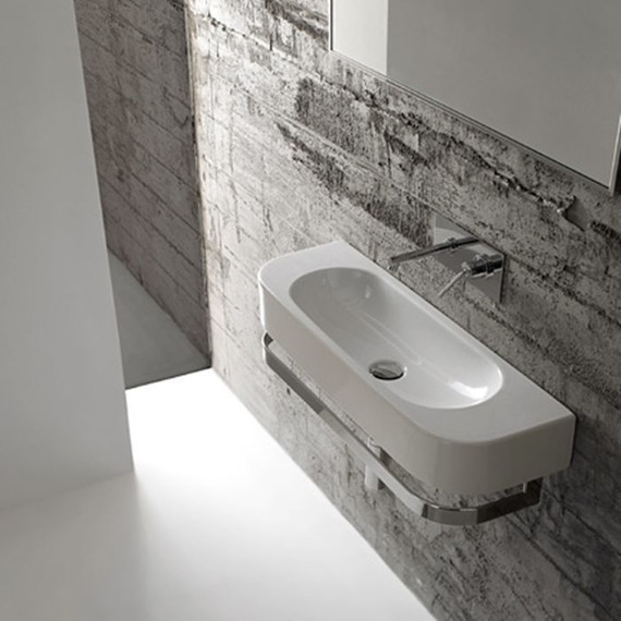 Раковина подвесная Globo Forty3 70 см SCT70.BI фото 2