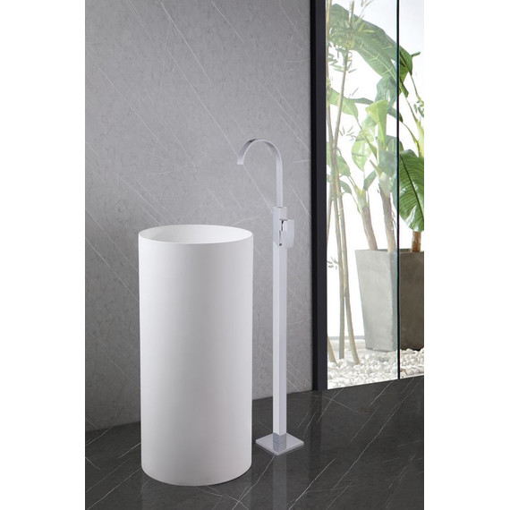 Смеситель для раковины напольный Abber Wasserfall AF8640, Цвет производителя: хром фото 2