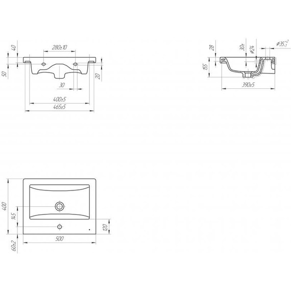 Тумба подвесная с раковиной Onika Легран 50 см 105031, дуб галифакс (раковина Como 50) фото 10