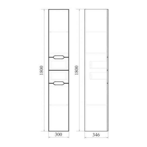 Пенал напольный Mirsant Soho 30 см (универсальный) белый фото 4