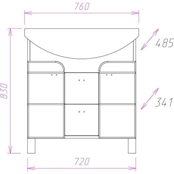 Тумба напольная с раковиной Onika Стиль 75 см 107512, белая/ясень шимо - 8 Тумба напольная с раковиной Onika Стиль 75 см 107512, белая/ясень шимо фото 8