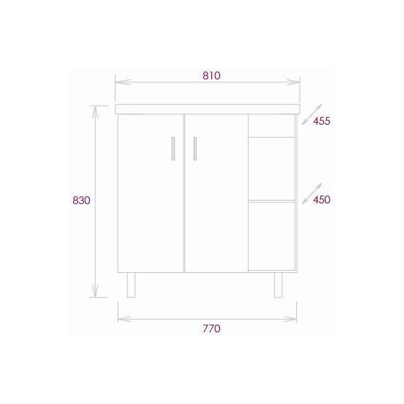 Тумба напольная с раковиной Onika Тимбер 80 см 108053, серый матовый/дуб сонома (раковина Фостер 80) - 10 Тумба напольная с раковиной Onika Тимбер 80 см 108053, серый матовый/дуб сонома (раковина Фостер 80) фото 10