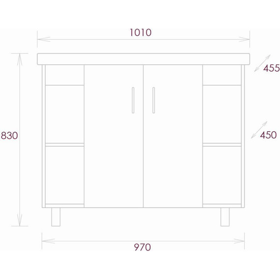 Тумба напольная с раковиной Onika Тимбер 100 см 110010, серый матовый/дуб сонома фото 10