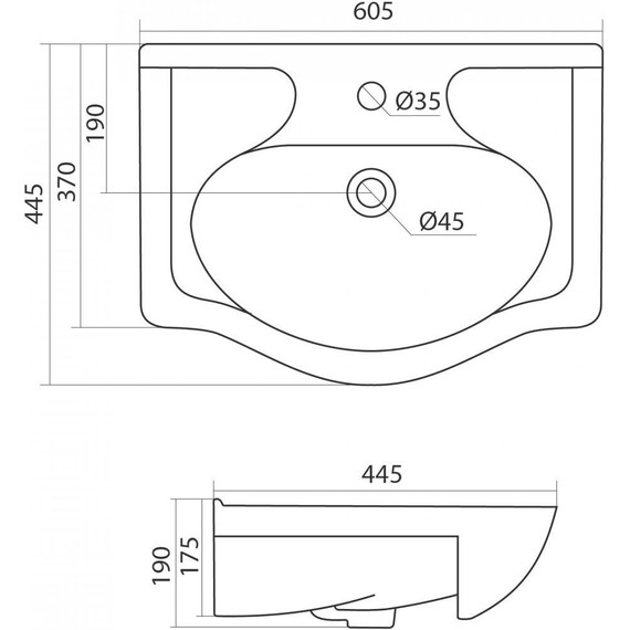 Тумба напольная с раковиной Onika Луна 60 см 106005 фото 6
