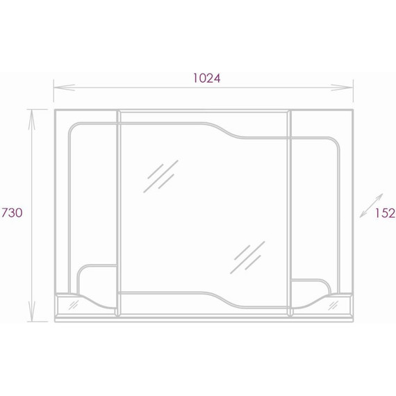 Зеркало-шкаф Onika Веронэлла 105 см 210506 - 6 Зеркало-шкаф Onika Веронэлла 105 см 210506 фото 6
