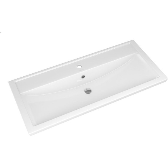 Тумба напольная с раковиной Onika Тимбер 100 см 110011, белый матовый/дуб сонома фото 8