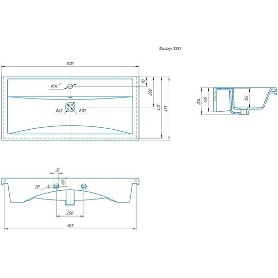 Тумба напольная с раковиной Onika Тимбер 100 см 110011, белый матовый/дуб сонома фото 9