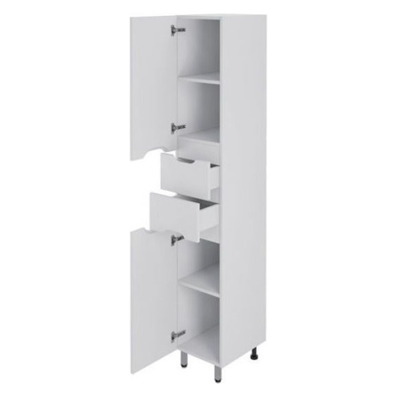 Пенал напольный Mirsant Soho 30 см (универсальный) белый фото 2