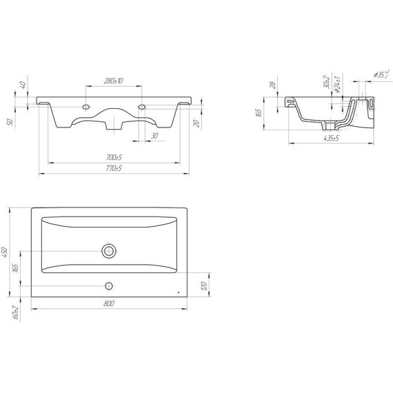 Тумба напольная с раковиной Onika Тимбер 80 см 108053, серый матовый/дуб сонома (раковина Como 80) фото 11