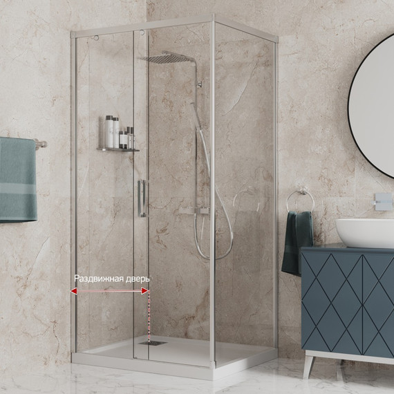 Душевое ограждение Paini Dax 120x80 см 84CR12080, хром/прозрачное фото 2