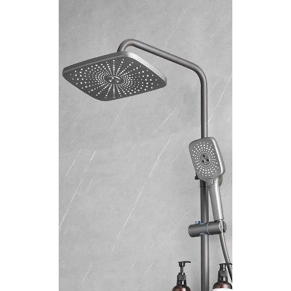 Душевая стойка с гигиеническим душем Dikalan AL-99098, серый матовый - 4 Душевая стойка с гигиеническим душем Dikalan AL-99098, серый матовый фото 4