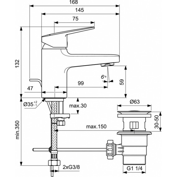 Смеситель для раковины Ideal Standard Ceraplan BD202AA фото 4
