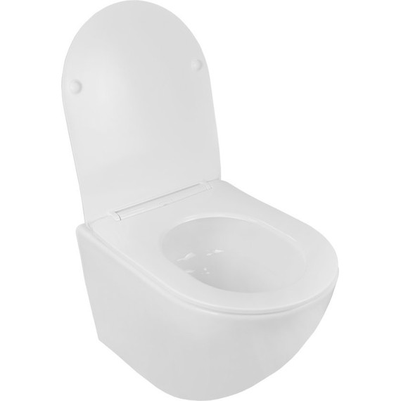 Унитаз подвесной безободковый Loranto Ester 87265 с крышкой микролифт (Система смыва торнадо) - 5 Унитаз подвесной безободковый Loranto Ester 87265 с крышкой микролифт (Система смыва торнадо) фото 5