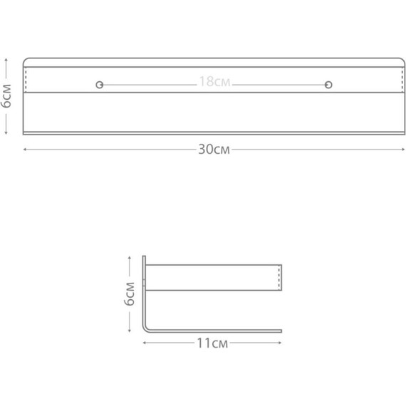 Полка прямоугольная Fixsen Hotel FX-31003F 30 см, сатин фото 5