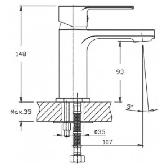 Смеситель для раковины Mixxus Kubus 001 - 3 Смеситель для раковины Mixxus Kubus 001 фото 3