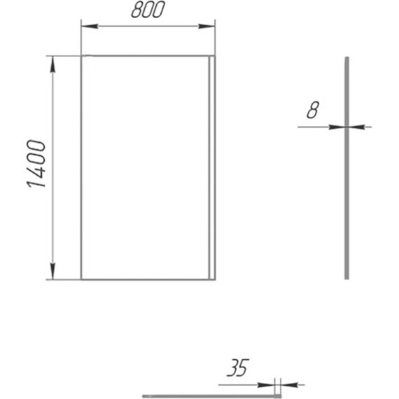 Шторка для ванны Paini Screen 800х1400 мм Paini-ScreenWT80G (стекло 8 мм) чёрный/прозрачное фото 3