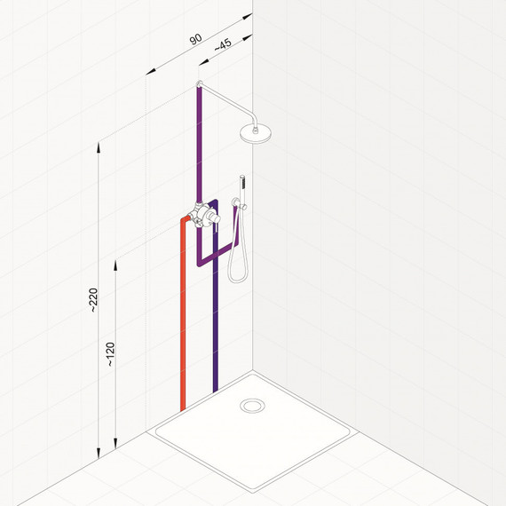 Душевая система для душа Kludi Bozz 387363976, черный матовый фото 3