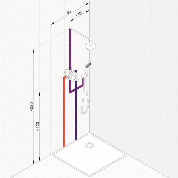 Душевая система для душа с термостатом Kludi Zenta 388320545 фото 3