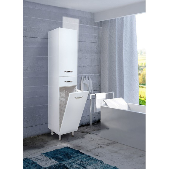 Пенал напольный Onika Модерн 26 см R 402607 с бельевой корзиной - 2 Пенал напольный Onika Модерн 26 см R 402607 с бельевой корзиной фото 2