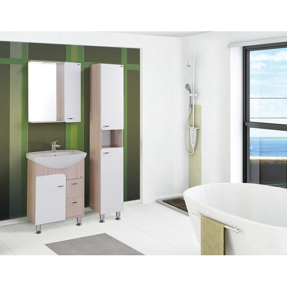 Пенал напольный Onika Стиль 30 см, универсальный, 403048, белый/ясень шимо - 2 Пенал напольный Onika Стиль 30 см, универсальный, 403048, белый/ясень шимо фото 2