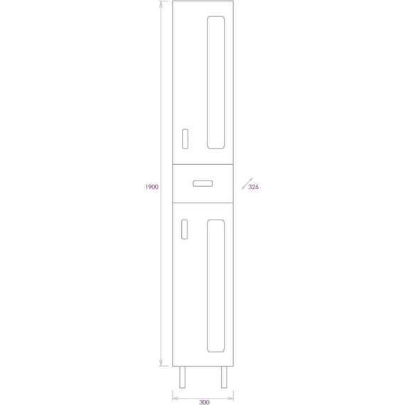 Пенал напольный Onika Кристалл 30 см, универсальный, 403050 - 7 Пенал напольный Onika Кристалл 30 см, универсальный, 403050 фото 7