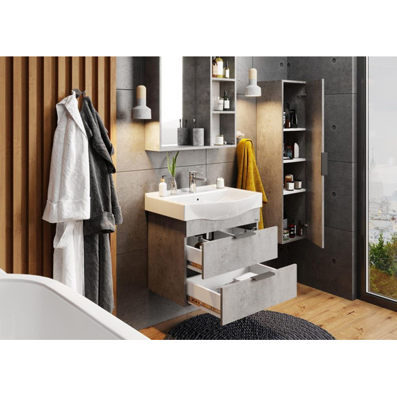 Пенал подвесной Onika Девис 30 см, универсальный, 403071, бетон чикаго - 4 Пенал подвесной Onika Девис 30 см, универсальный, 403071, бетон чикаго фото 4