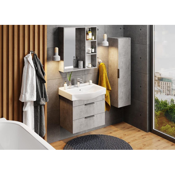 Пенал подвесной Onika Девис 30 см, универсальный, 403071, бетон чикаго - 3 Пенал подвесной Onika Девис 30 см, универсальный, 403071, бетон чикаго фото 3