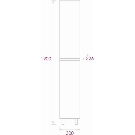 Пенал напольный Onika Милтон 30 см, универсальный, 403078, серый/дуб сонома - 5 Пенал напольный Onika Милтон 30 см, универсальный, 403078, серый/дуб сонома фото 5