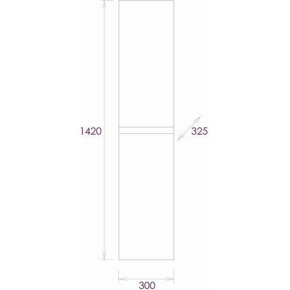 Пенал подвесной Onika Эвада 30 см, универсальный, 403079 - 6 Пенал подвесной Onika Эвада 30 см, универсальный, 403079 фото 6