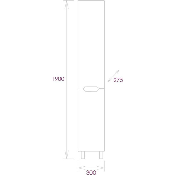 Пенал напольный Onika Айленд 30 см 403081 - 6 Пенал напольный Onika Айленд 30 см 403081 фото 6