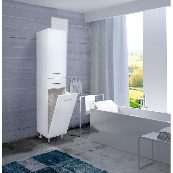 Пенал напольный Onika Модерн 32 см R 403212 с бельевой корзиной - 2 Пенал напольный Onika Модерн 32 см R 403212 с бельевой корзиной фото 2