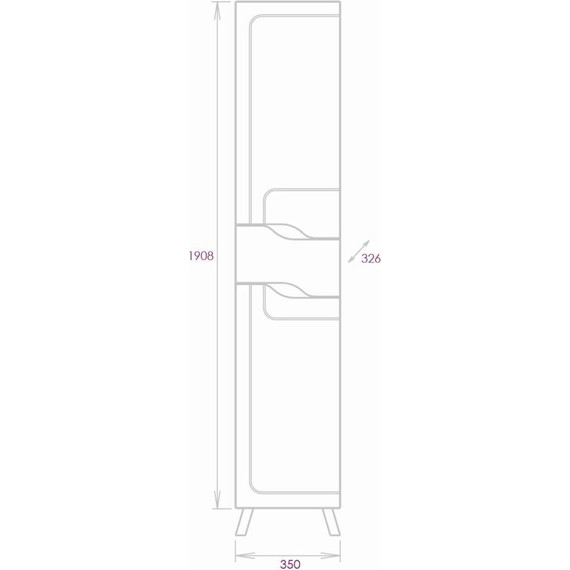 Пенал напольный Onika Веронэлла 35 см, универсальный, 403563 - 6 Пенал напольный Onika Веронэлла 35 см, универсальный, 403563 фото 6