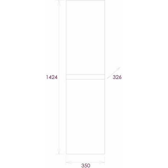 Пенал подвесной Onika Алеста 35 см, универсальный, 403566, белый/камень светлый - 6 Пенал подвесной Onika Алеста 35 см, универсальный, 403566, белый/камень светлый фото 6