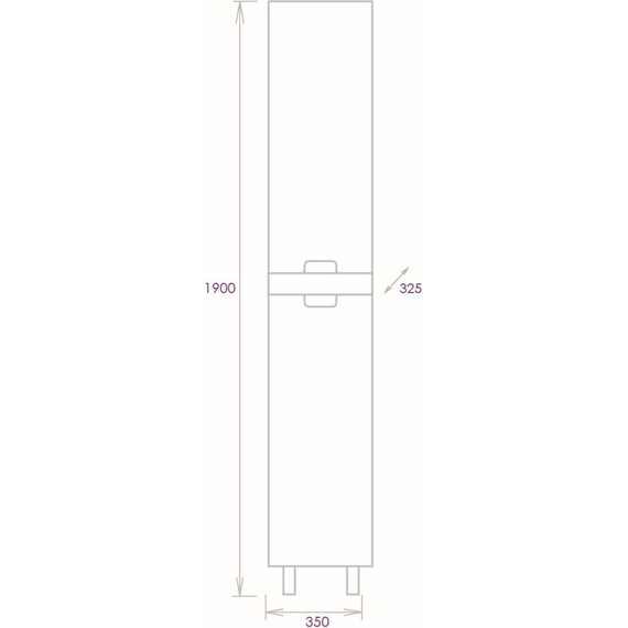 Пенал напольный Onika Харпер 35 см, универсальный, 403567, белый/кастелло - 6 Пенал напольный Onika Харпер 35 см, универсальный, 403567, белый/кастелло фото 6